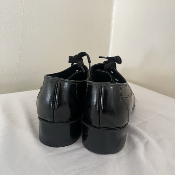 ROBINSON’S SHOEMAKERS Vintage 70s Non Slip Lace Up Oxfords, Black- Size 6 - Picture 4 of 10